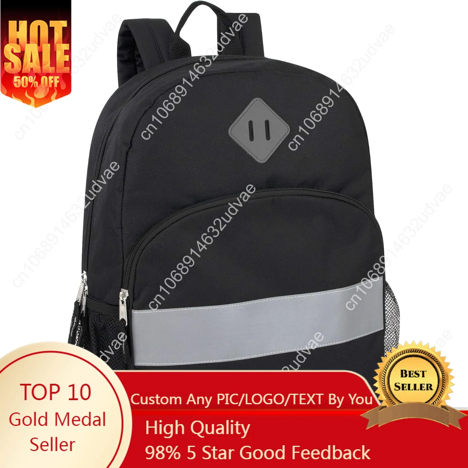 

Trail maker Kids Reflective Backpack for School, Colorful Backpack with Reflector Strips, Side Pocket, Padded Straps