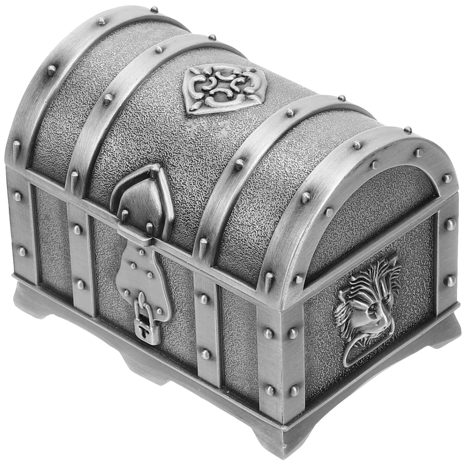 

Retro Jewelry Storage Box Premium Alloy Earring Ring Trinket Organizer Desktop Decor Dressing Table Bedroom Office Bathroom