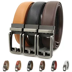 Ceinture à cliquet en cuir pour hommes, confortable, à boucle automatique, 130cm 140cm, avec boucle coulissante, garniture réglable pour s'adapter à 120cm