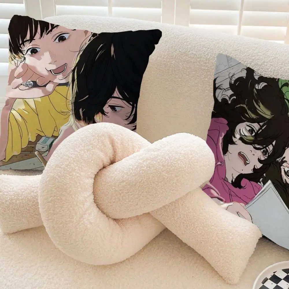 Anime Look Back Cushion Cover Car Throw Pillow Case For Sofa Car Christmas Gift 40x40cm 45x45cm