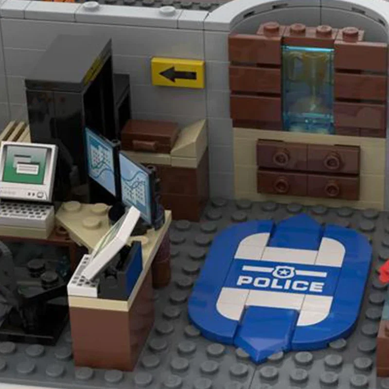 Moc Building Blocks Street View Modello Prigione di massima sicurezza Mattoni tecnici Assemblaggio fai-da-te Famosi giocattoli per bambini Regali di festa