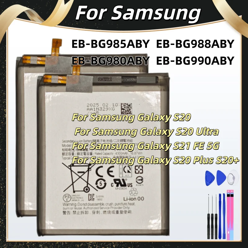 

2026 years EB-BG988ABY EB-BG980ABY EB-BG985ABY BG990ABY Battery For Samsung Galaxy S20/S20 Plus S20+/S20 Ultra/S21 FE+Free Tools