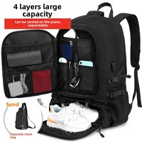 Men's Travel Backpack Outdoor Climbing Casual Extra Large Capacity Tour Super Size Bookbag 80L Luggage Large Double Shoulder Bag