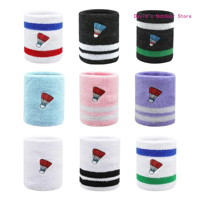 Elastic Cotton Sports Wristband for Women Men Kid Gym Basketball Tennis X3UA