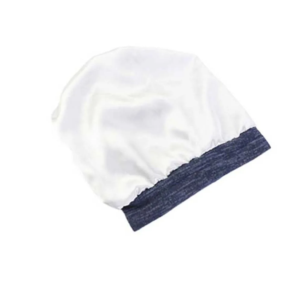 

1pc Headscarf Double Color Stretchy Sleeping Cap Turbano Wrap For Sleeping Cap Hair Protection Night Use Hats