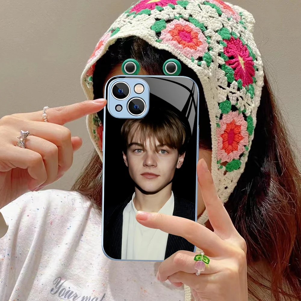 L-Leonardo D-Dicaprio Y-Young Phone Case Tempered Glass For iphone 14 13 12 11 Pro Mini XS MAX 14Plus X XS XR Fundas