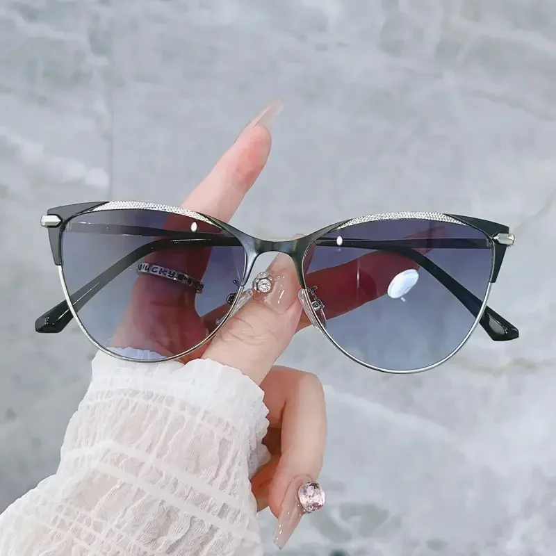 1 Stück modische Retro-Katzenaugen-Sonnenbrille für Damen, Sonnenschutz mit großem Rahmen, UV400, stilvolles Outfit, Strandurlaub – Detail 4