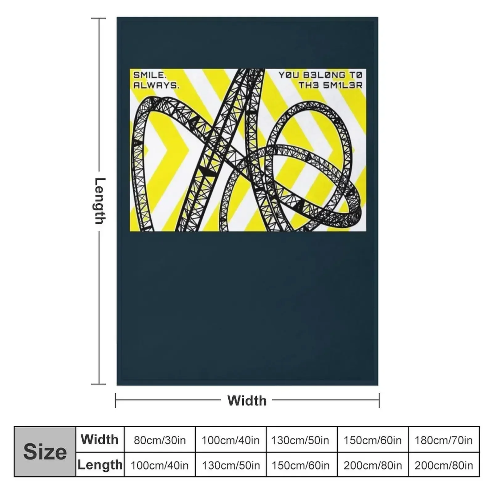 Y0U B3L0NG T0 TH3 5M1L3R ALTON TOWERS THE SMILER Throw Blanket Heavy Decorative Sofas Nap Blankets