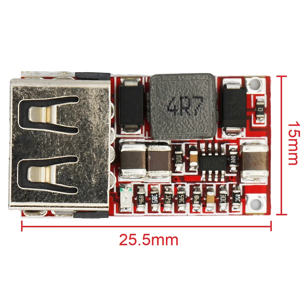 3pcs 6-24V 24V 12V to 5V 3A USB Step Down Module DC-DC Converter Phone Charger Car Power Supply Efficiency 97.5% Buck Module