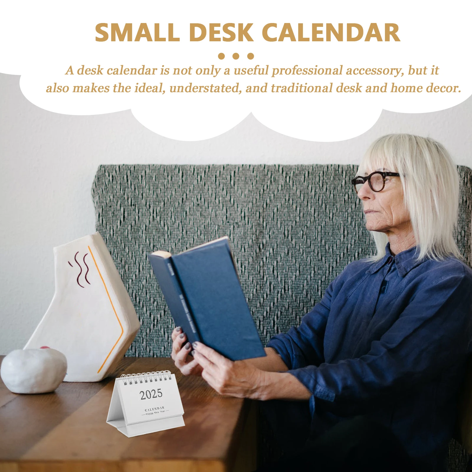 Mini Desk 2025 Small Size Standing Daily Note Home Office Monthly Planner Simple Desktop Desktop Calendar Schedule