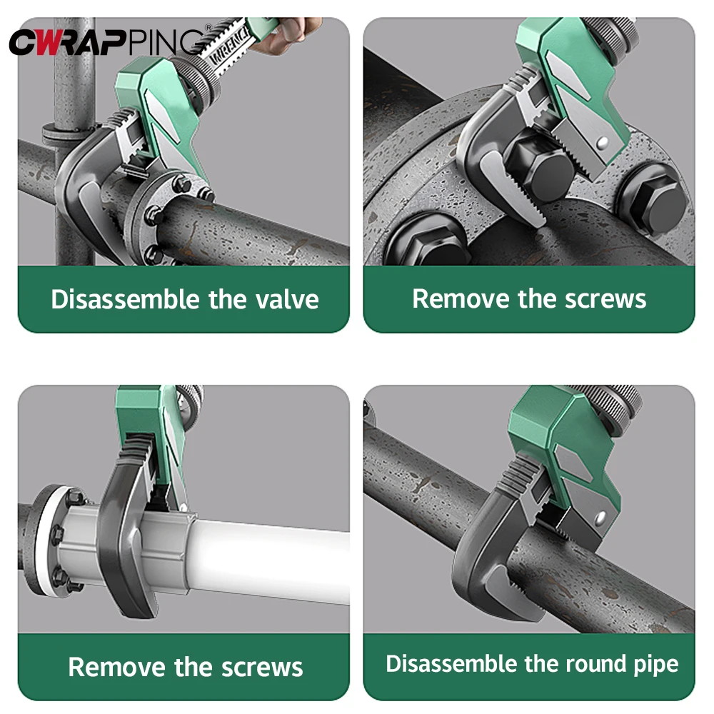 Motorcycle F-type Adjustable Wrench Multifunctional Ratchet Torque Pipe Wrench Plumbing Repair Hand Tool Household Hardware Tool