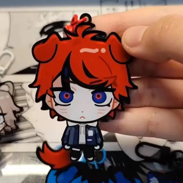 Aotuki Eito أنيمي المفاتيح المرأة سلسلة مفاتيح مصنوعة من الأكريليك رجل المائة خط آخر الدفاع أكاديمية قلادة حلية اكسسوارات هدية #5