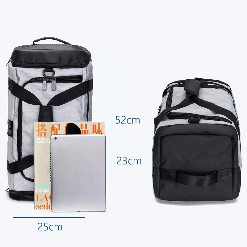 OZUKO-Mochila De Viaje impermeable para hombre, bolso de mano Oxford de gran capacidad para ocio, bolso de hombro a la moda, 21 unidades