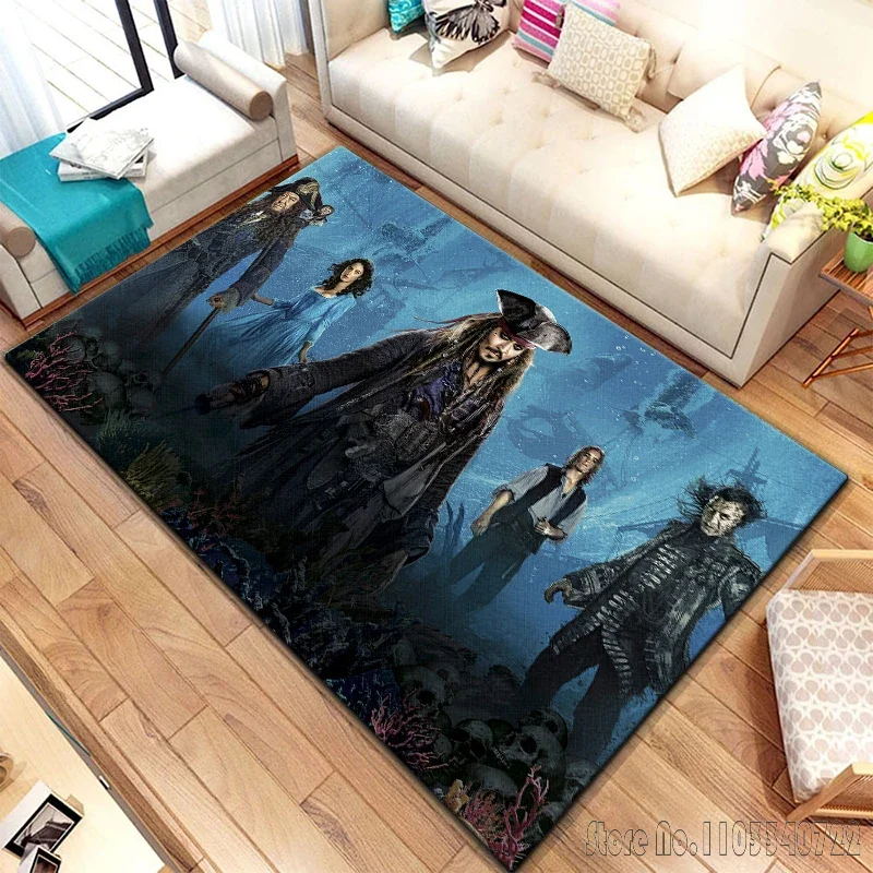 Pirates of the Caribbean Cartoon Rug Carpets 120x160cm Decor for Living Room Children's Bedroom Sofa Bathroom Kids Floor Mat