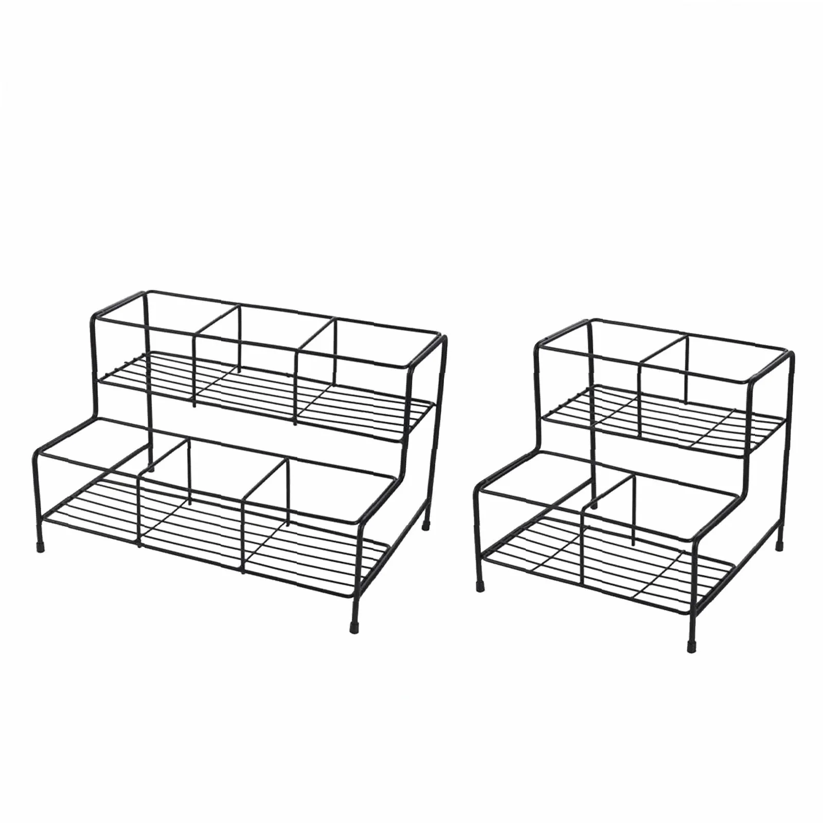2-Tier Metal Syrup Bottle Rack for Coffee Station, Wine & Bathroom Organizer, Countertop Storage Rack 4