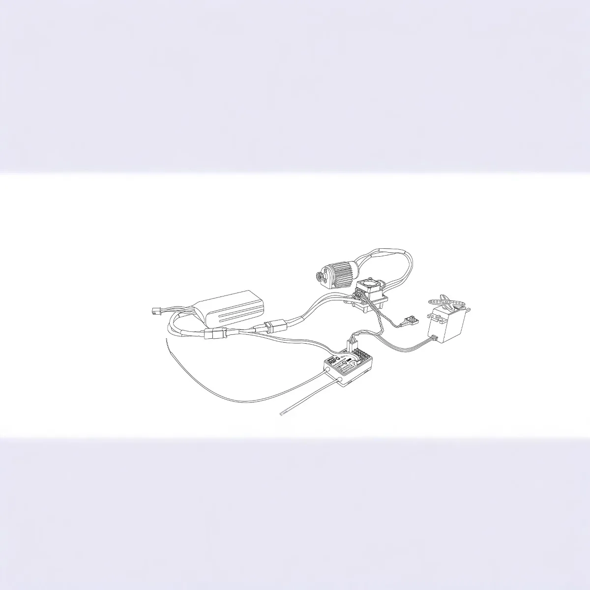 RadioLink Ledi Eight Channel R8FG Dual Antenna Receiver, Vehicle and Marine RC8XRC4GS V3RC6GS