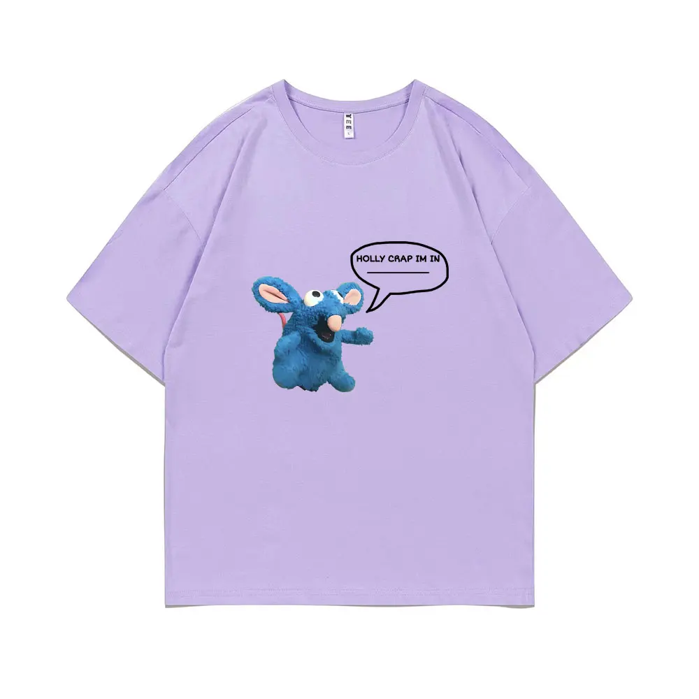 Tutter Holly Crap Im in The Big Blue House119 Print T-shirt Men Women Funny Mouse Graphic Tshirt Men Fashion Oversized T Shirts