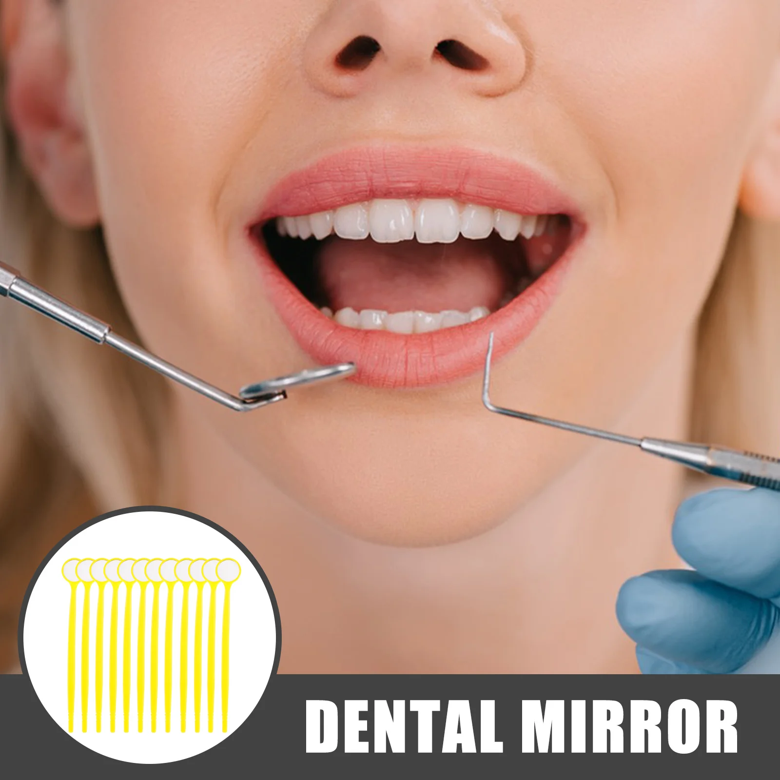 

40Pcs Dental Mirrors Portable Disposable Teeth Inspection Mirrors Oral Check Tools Clinic Accessories Dental Mirror