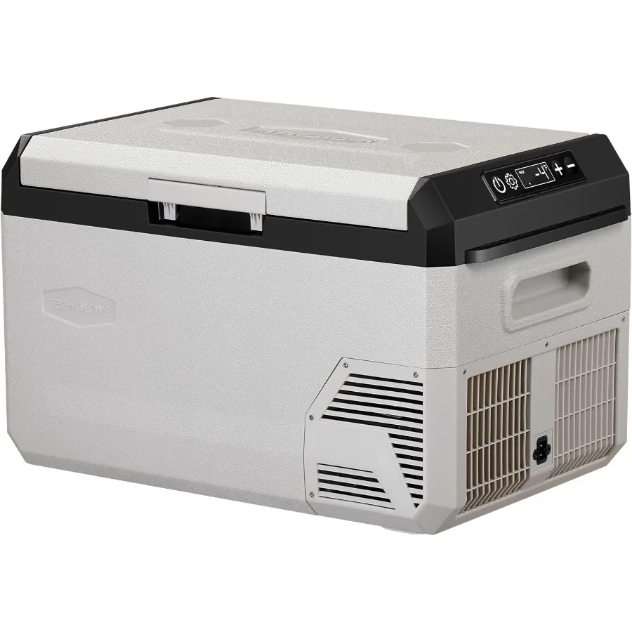 

12V Car Refrigerator 32QT Portable Freezer Compressor Cooler with Reversible Door 100240V AC/ 12V/ 24V DC Powered for Truck Van