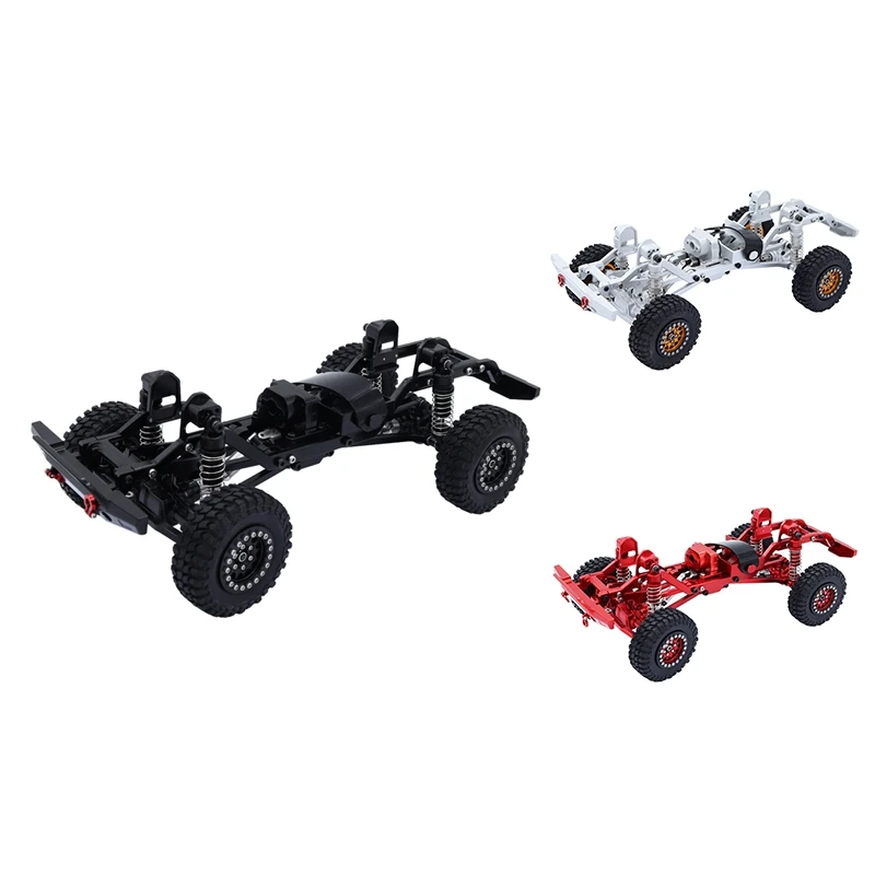 Metallmontierter Rahmen-Chassis-Kit für TRX4M TRX4-M Defender 1/18 RC Crawler Car Upgrade Ersatzteile, Silber