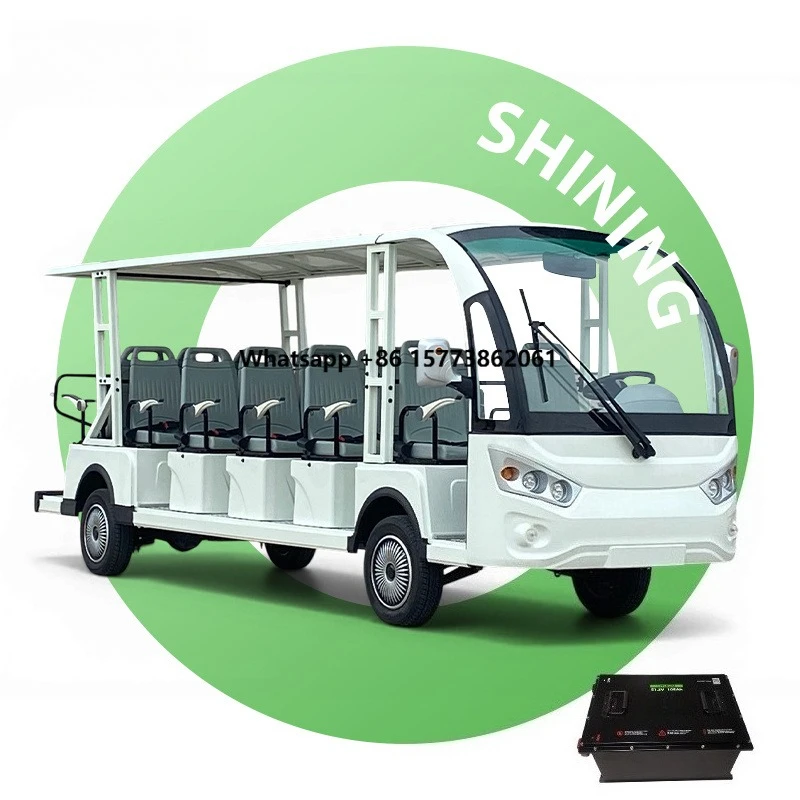 72V 7.5Kw Ac Motor 17 Seats Custom Lead Acid Batteries Customized Park Sightseeing Car City Sightseeing Bus