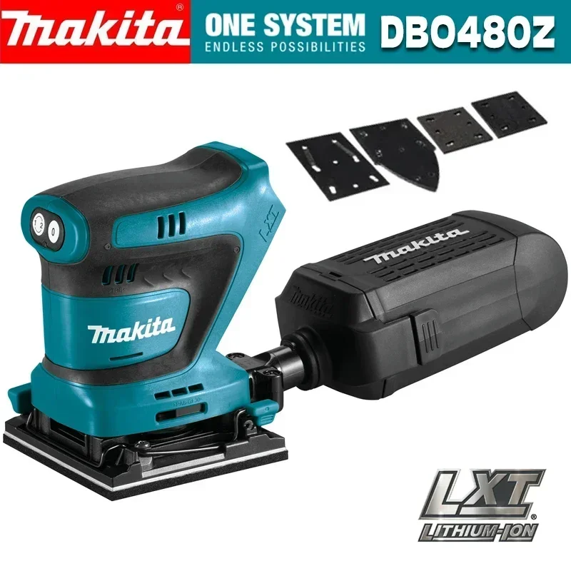 MAKITA DBO480Z Sander 18V LXT Lithium Battery 1/4 Cordless Sheet Palm Sander 14000OPM 1.5mm Orbit Diametre Power Tools DBO480