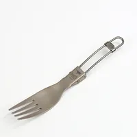 Keith Titanium Fold Fork Camping Cutlery Outdoor Tableware Bacteriostatic Health Titanium Fork Lightweight Portable 16g Ti5303