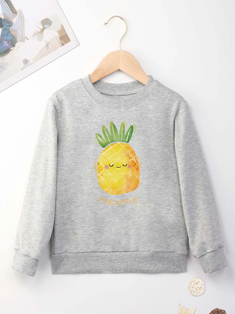 Cute Toddler Versatile Sweatshirt Cartoon Harajuku Aesthetic Winter Children Clothes Unisex Home Casual Hoodie 2 to 14 Years