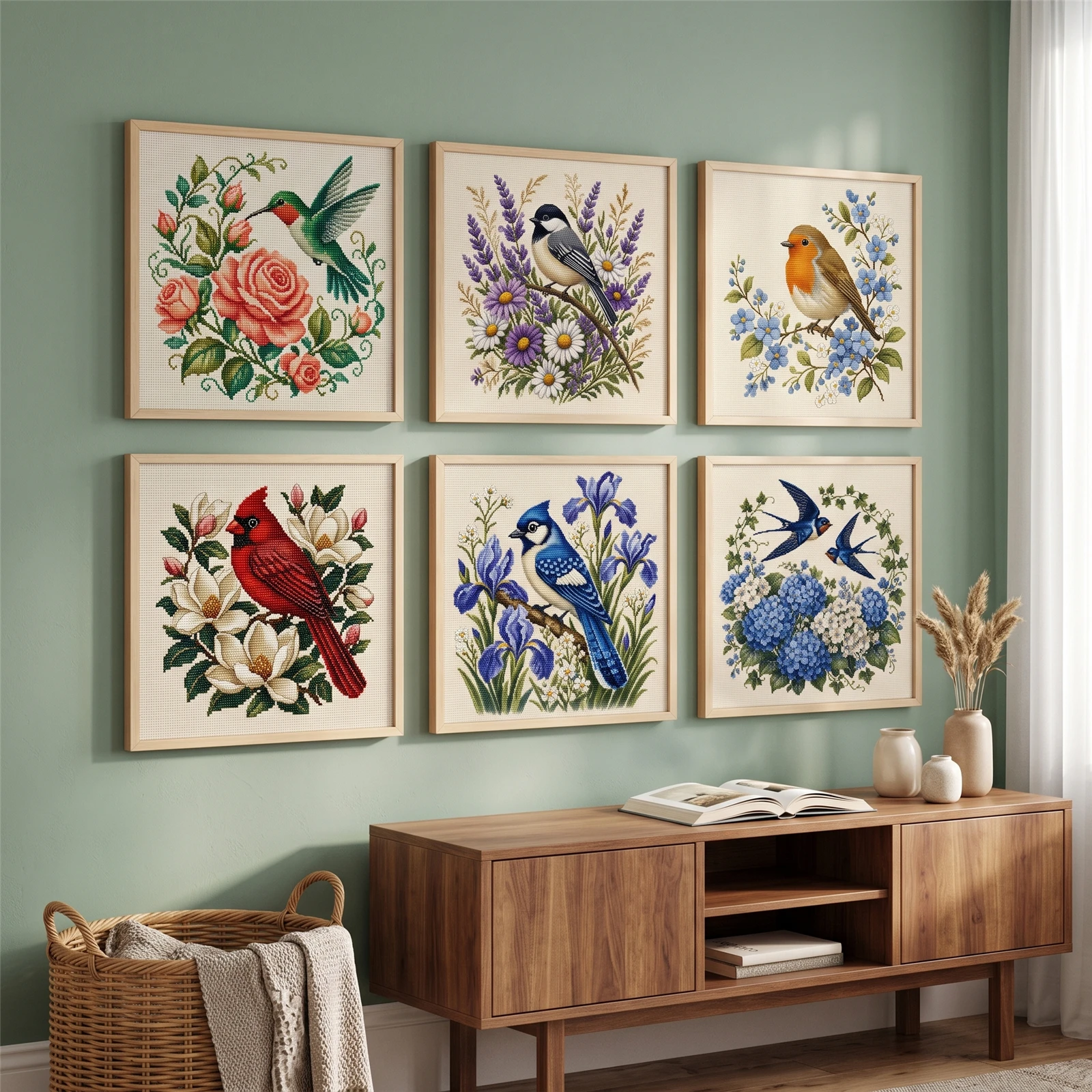 Набор для вышивания крестиком  – обзор и цена Cross Stitch Stamped Kits Beginners