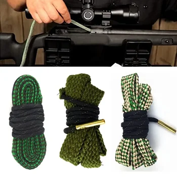 Espingarda buraco limpador tático acessório rifle barril calibre caça airsoft equipamentos armas ferramentas de limpeza cobra corda esportes