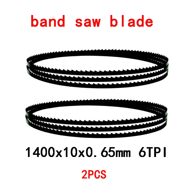 

2pcs Bandsaw Blade 1400mm Wood Band Saw Blades 1400 1425 10 0.65mm 6T TPI for Cutting Woodworking