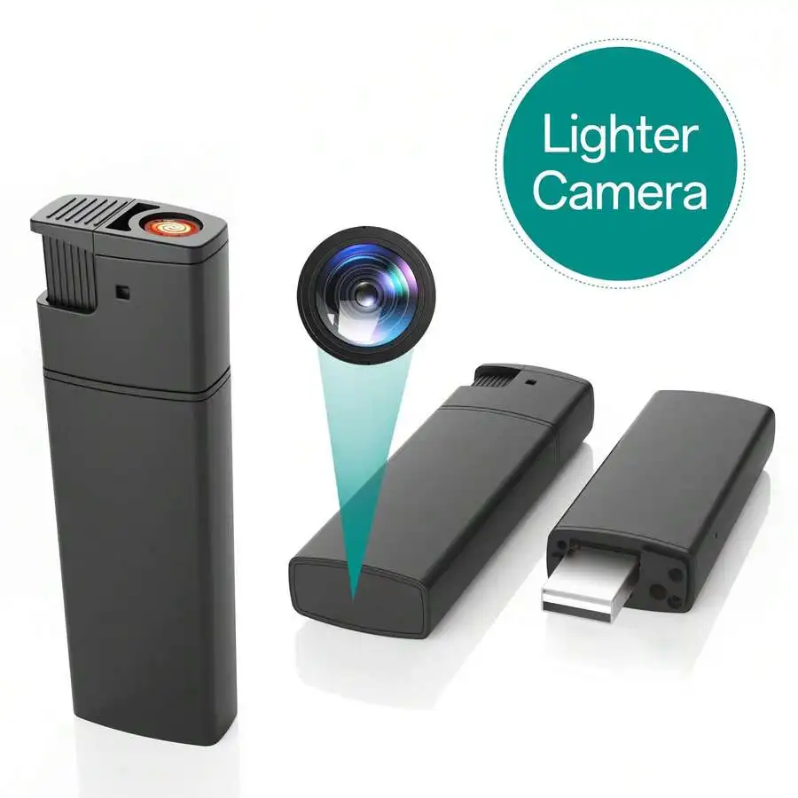 1080P Portable Video Camera, Full HD 'Lighter Camera', With A 110° Field Of View Lens And Night Vision, Portable For Everyday Vi