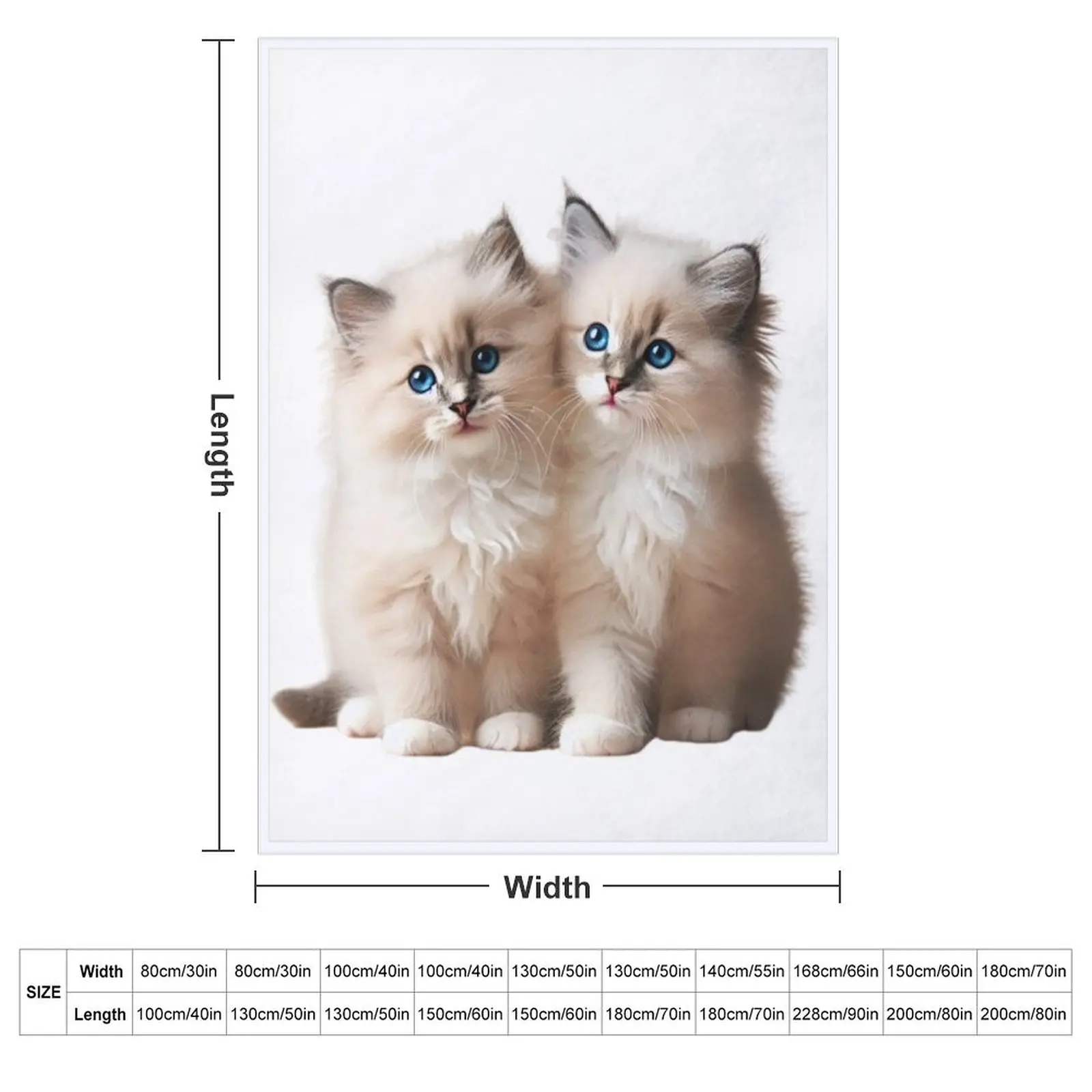 Ragdoll Kittens Throw Blanket funny gift Moving Blankets For Bed Thermals For Travel For Decorative Sofa sofa bed Blankets