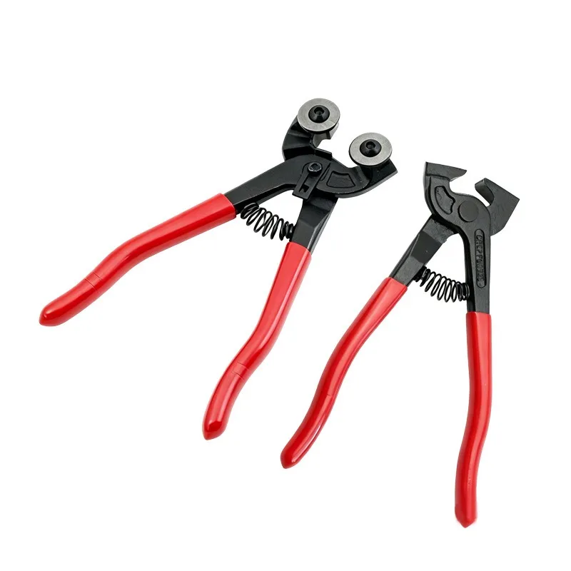 Round Mouth Dual Wheel Pliers DIY Mosaic Cutting Tool Flat Nose Hand Clamp Shape Fragile Tile Pieces Convenient Craft Auxiliary