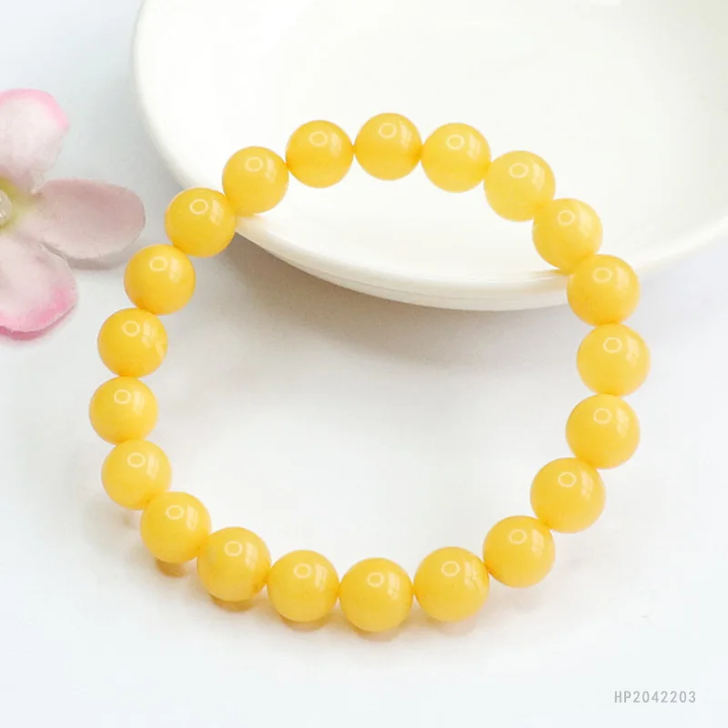 

8 мм браслет из натурального янтаря, женский браслет с целебным драгоценным камнем, ювелирные изделия, браслеты из натурального балтийского золотого янтаря, женские подарки