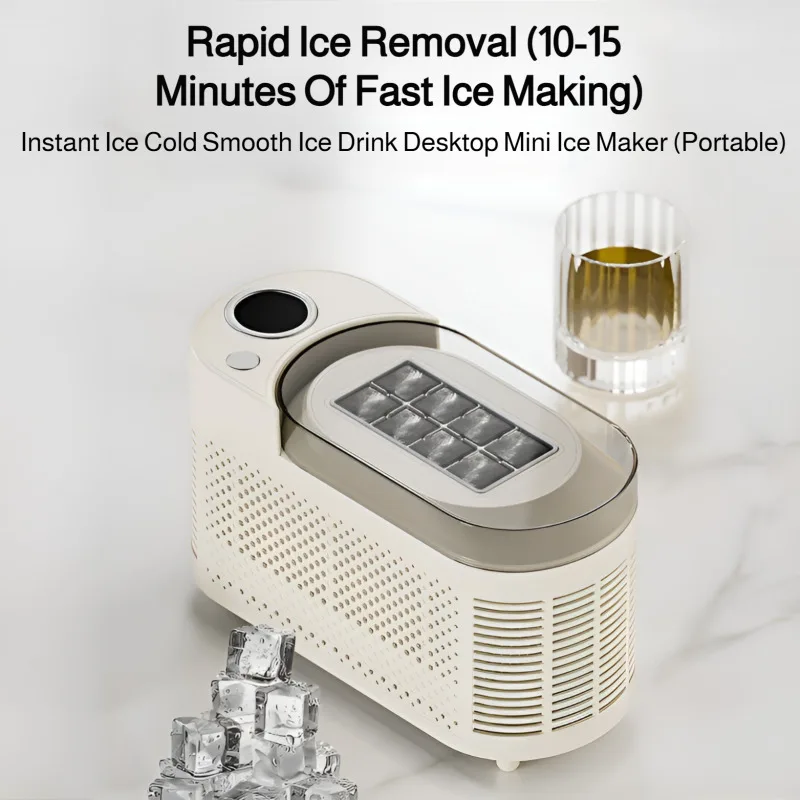 صانع ثلج صغير لسطح المكتب، صغير مريح للمنزل، مكتب، تخييم، سيارة مكعب، صندوق ثلج أوتوماتيكي