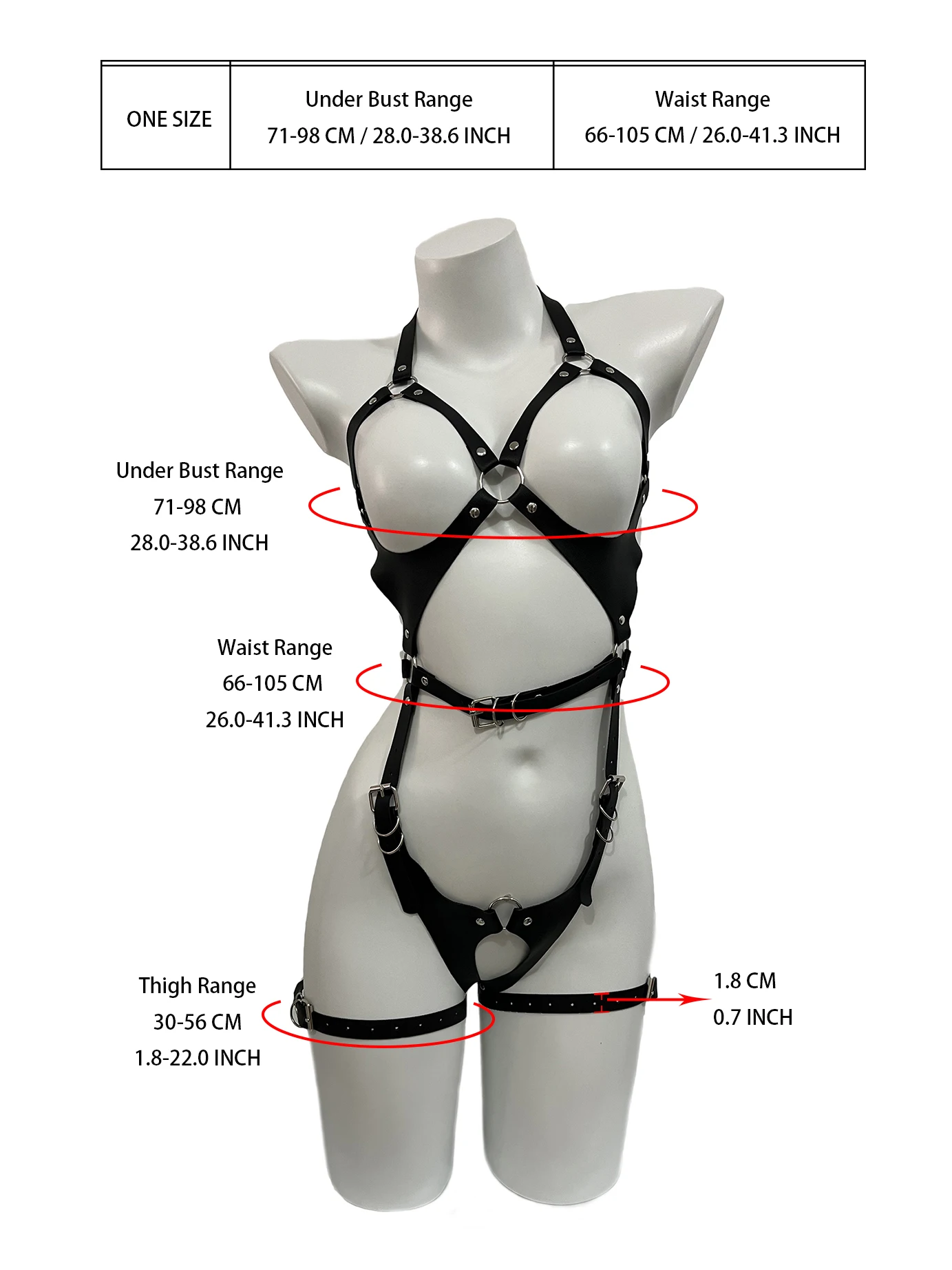 Woman Full Body Harness Set Bondage Leather Lingerie Suspender Adjustable Belt Leg Garter Stockings Sexy Underwear for Woman