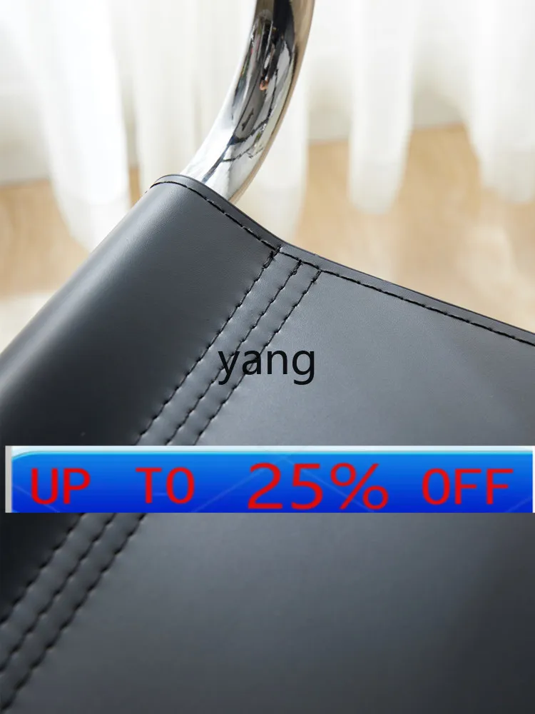 

LH Light Luxury High-Grade Office Leisure Nordic Style Saddle Leather Single Backrest Chair