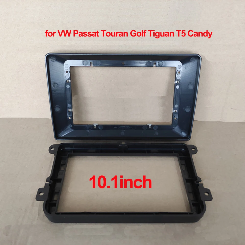 10inch Car Radio Fascia for VW Passat Touran Golf Tiguan T5 Candy Dash Trim Kit GPS Navigation Frame Panel Car Dash cover