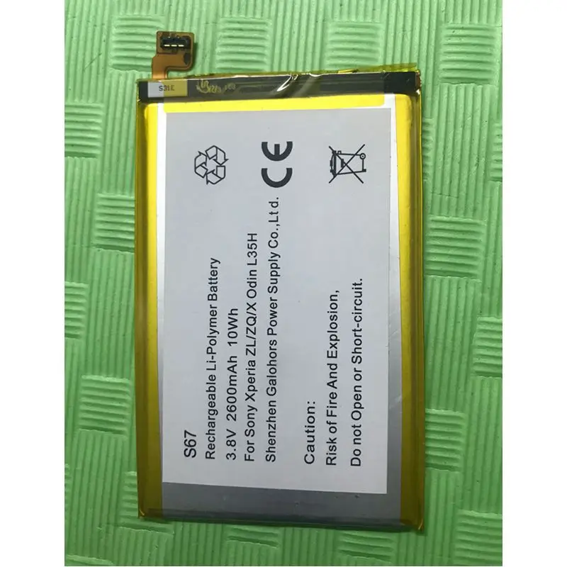 10Pcs/Bag 3.8V Li-polymer Battery for Sony Xperia ZL/ZQ/X Odin L35h L35i L35a C650X C6502 C6503 C650 LIS1501ERPC High Quality