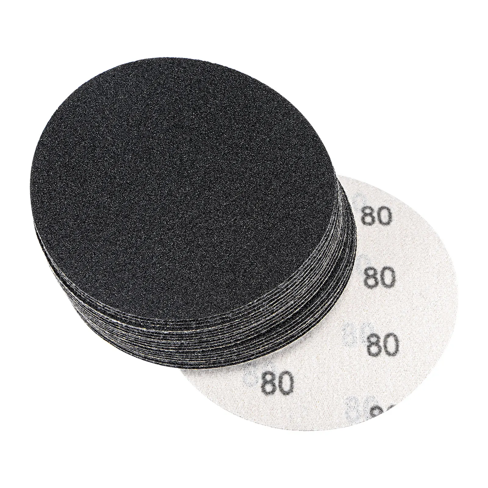 

5 Inch Sanding Disc 80 Grit Hook and Loop Wet Dry Usable Silicon Carbide 20Pcs