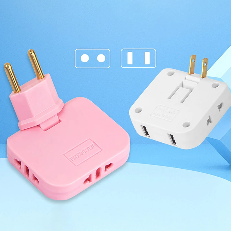 US ปลั๊กและซ็อกเก็ต 3 ใน 1 Extension Travel Adapter AC Outlet เม็กซิโกญี่ปุ่นแคนาดาอเมริกันไฟฟ้า Outlets Power Converter