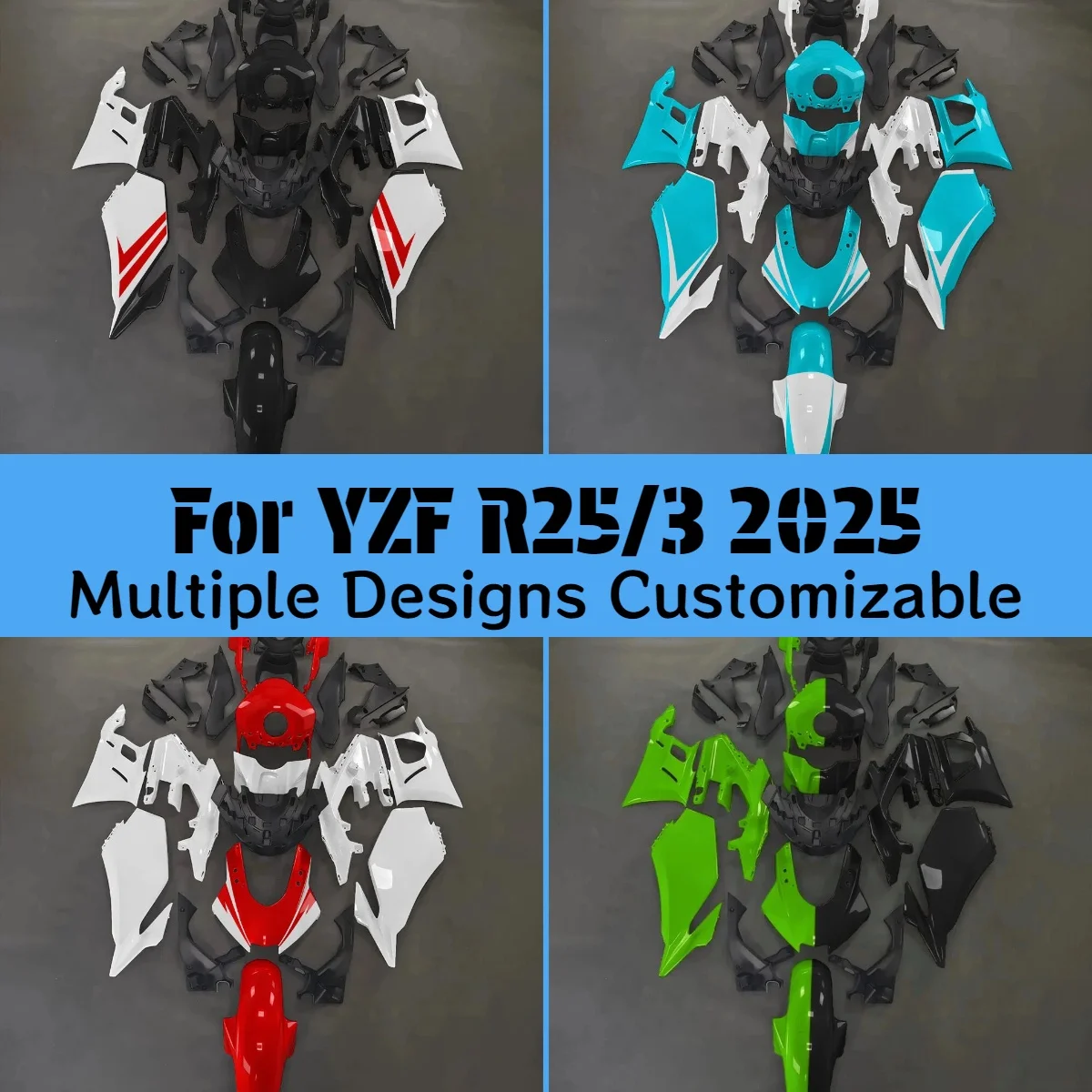 

Bodywork Fairings YZFR25 R3 2025 Prime ABS Accessories Injection Motorcycle Fairing Kit for YAMAHA YZFR3 R25 25