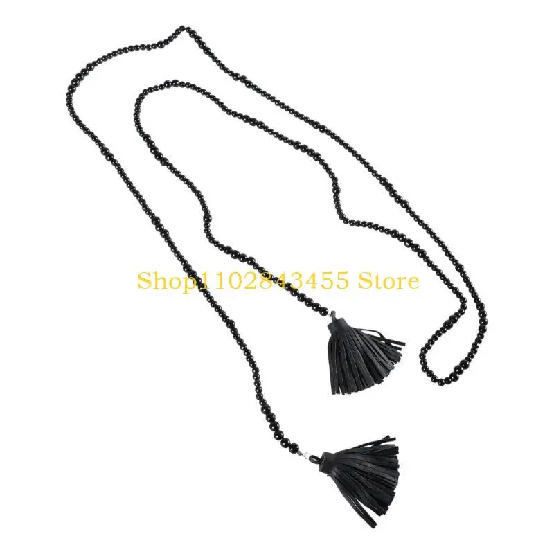 

49MC Элегантные бусины с кисточками, цепочка для тела, ожерелье с воротником из бисера для сценических представлений