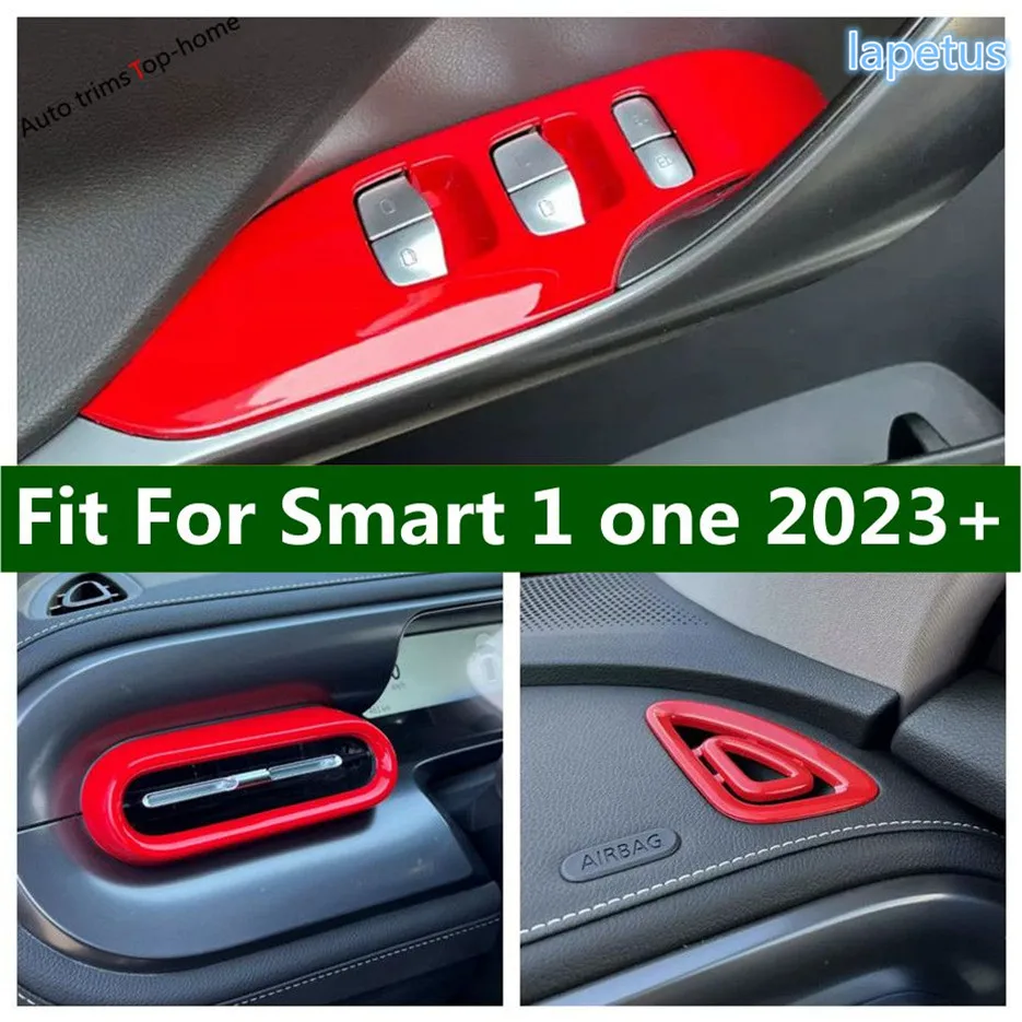 Door Armrest Window Lift Button Air Outlet AC Vent Head Light Lamp Switch Cover Trim For Smart 1 one 2023 2024 Car Accessories