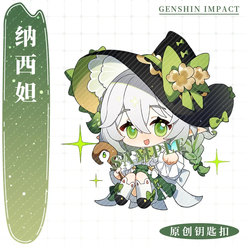 Genshin Impact Nahida Zwerver Kamisato Ayaka Venti Klee Cosplay Kostuums Acryl Sleutelhanger Accessoires Hanger Prop Badge Cadeau