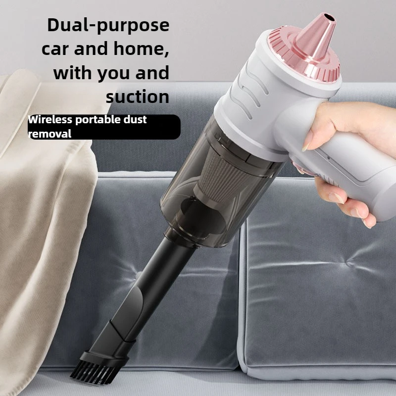 Car Vacuum Cleaner Wireless Charging Suction and Blowing Dual-purpose Hair Dryer Handheld Suction Folding Vacuum Cleaner