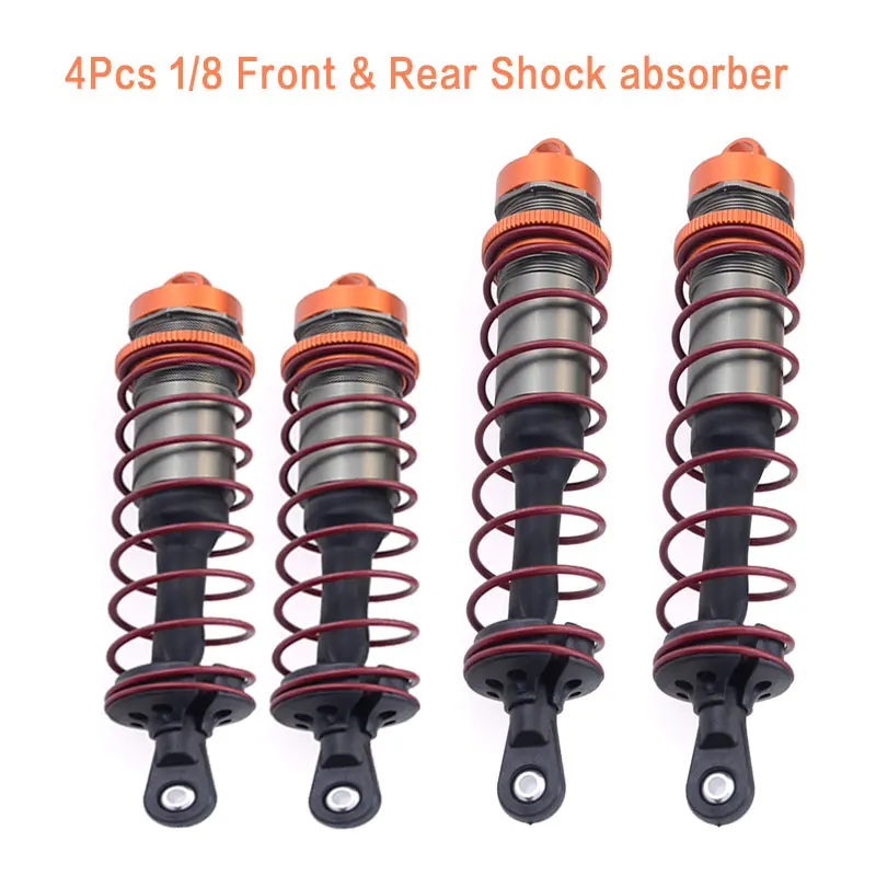 120mm Front & 143mm Rear Shock Absorber Damper Suspension for 1/8 JLB HSP EM Racing DHK HPI Redcat LRP Hobao ZD Racing Hongnor