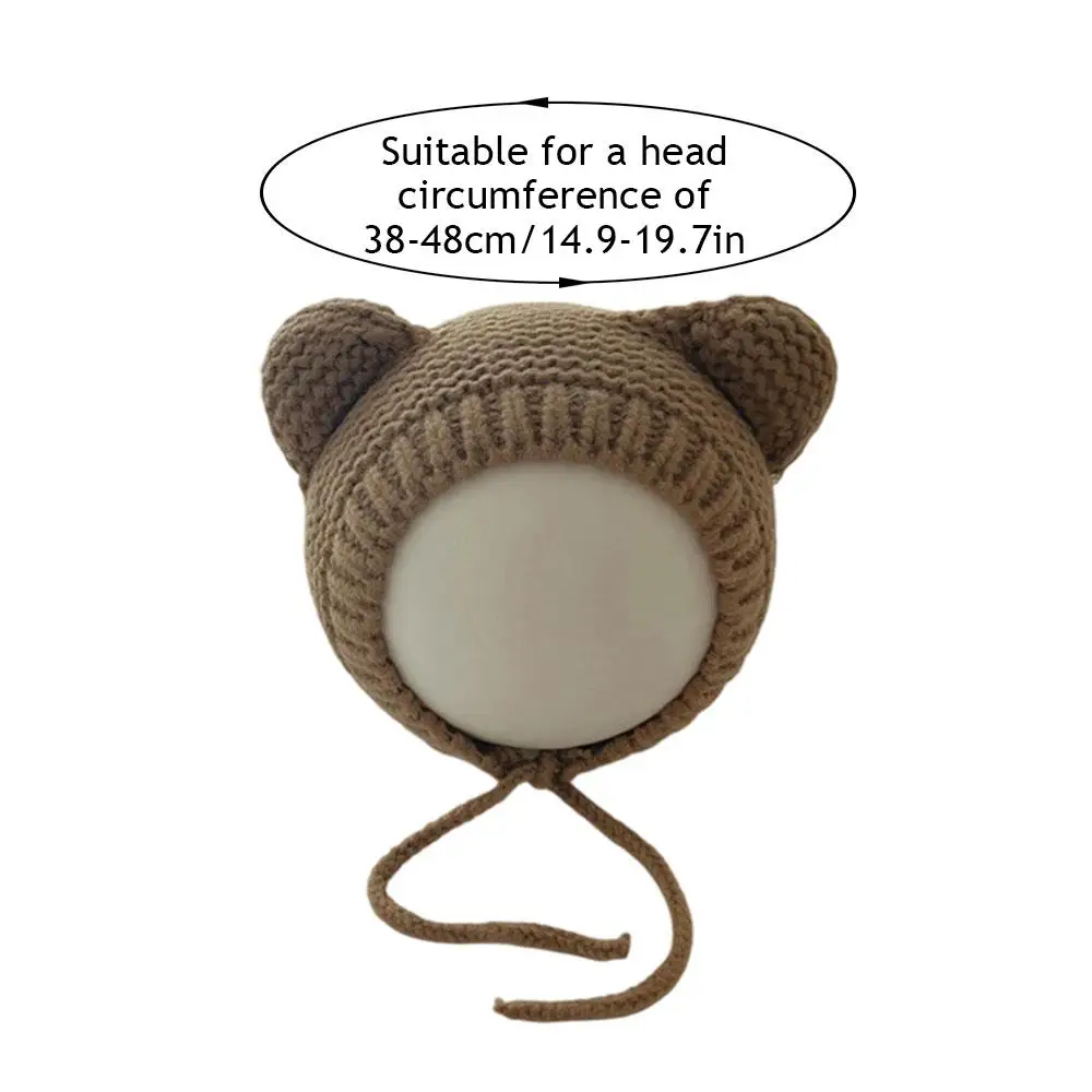 الأطفال وشاح قطعة واحدة الاطفال سدادات حماية الأذن قبعة لطيف الطفل بالاكلافا قبعة في الهواء الطلق الدافئة قبعة صغيرة محبوكة قبعة منديل بونيه #6