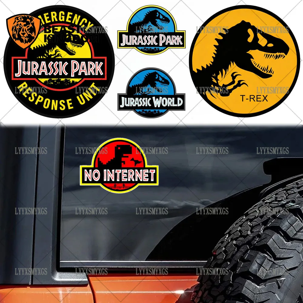 Self-Adhesive Custom Jurassic Park Logo Car Stickers Waterproof Sunscreen Vinyl Decal PVC Wholesale Car Decoration